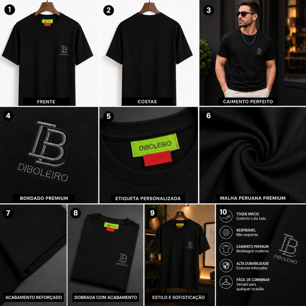 Camisa Malha Peruana Premium