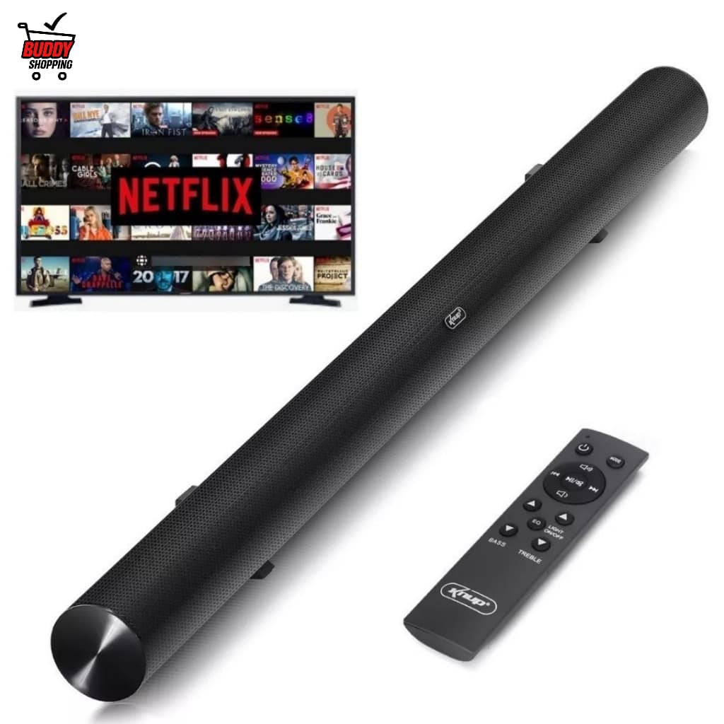 Soundbar para TV Home Theater Bluetooth 60W RMS Cabo HDMI Óptico Auxiliar Som Potente