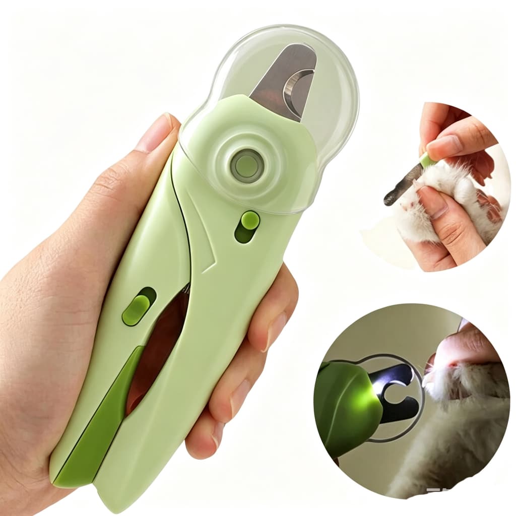 Cortador de Unhas Para Cães e Gatos Pet Kit Alicate e Lixa Com Led e Tesoura Completa RYP-1003