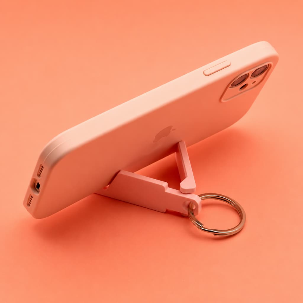 Kit Chaveiro Suporte de Celular Dobrável - Prático e Resistente - Brinde Corporativo