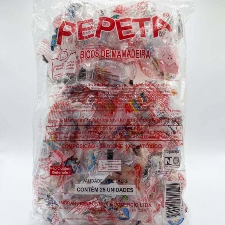 Kit Bicos Mamadeira pepeta 100% silicone atóxico 25 unidades ( bico achatado)