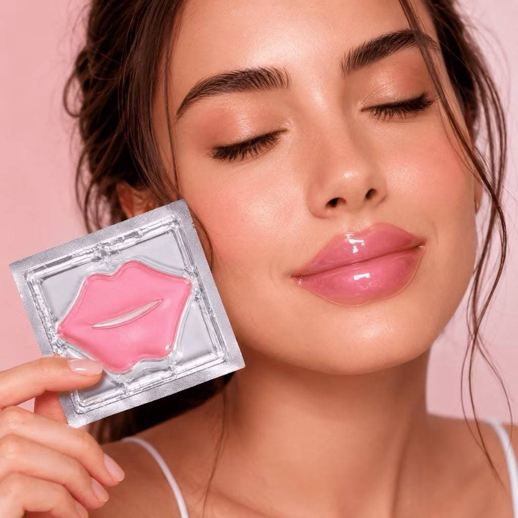 Máscara Hidratante Labial Boca com Colágeno Nutrição Brilho nos Lábios de Cereja