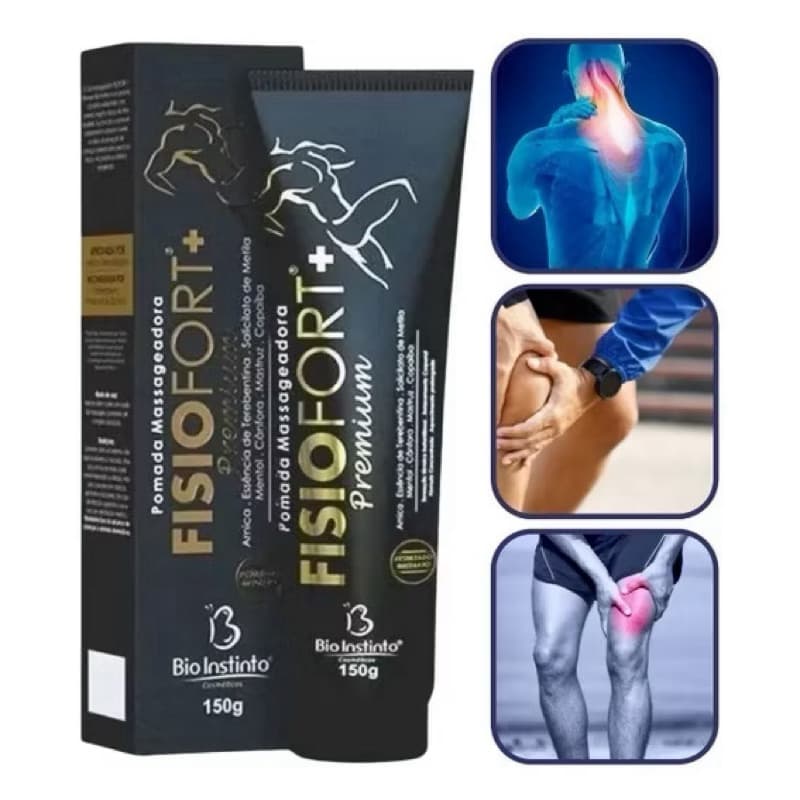 Pomada Massageadora Fort Bell Premium Relaxante Muscular Mentol Cânfora de 150g