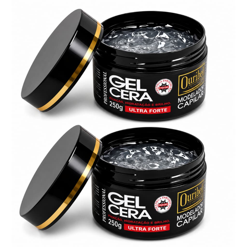 Gel Cera Capilar Ultra Forte Ouribel 250g 2 unidades