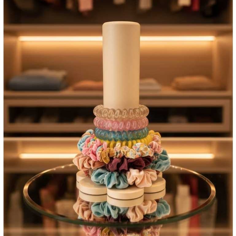 Suporte Organizador de Elásticos de Cabelo | Porta Xuxinhas | Organizador de Scrunchies