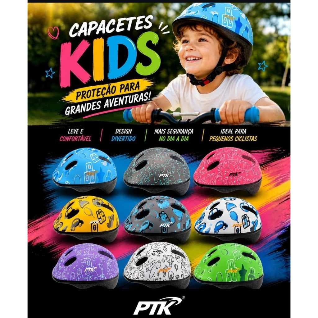 Capacete infantil bike patins esporte proteção infantil equipamento de proteção bicicleta
