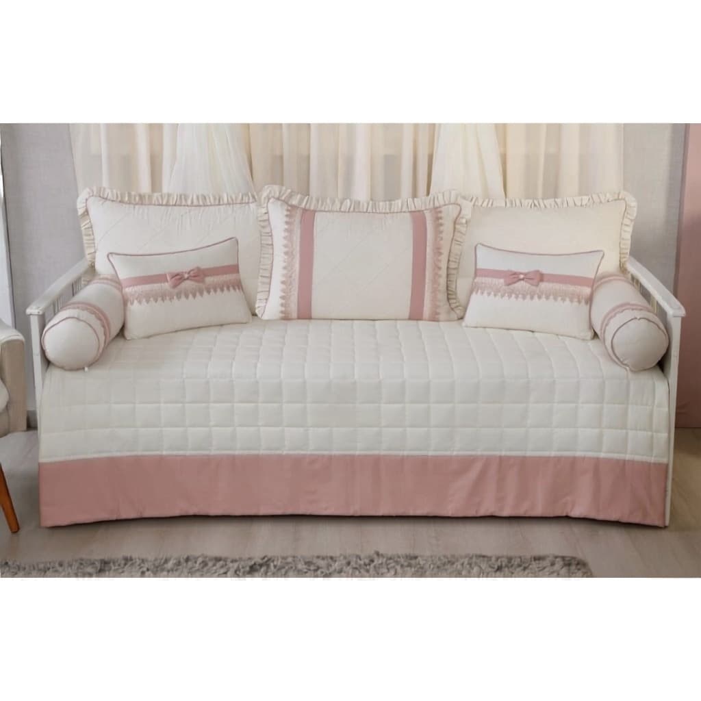 Kit Bicama Menina Mirela Rose 8 Peças 100% Algodão