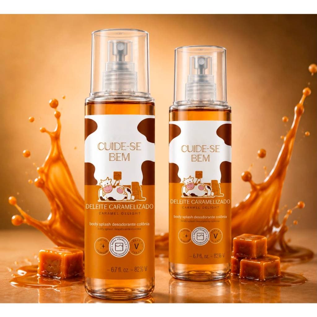 2 Body Splash Desodorante Colônia Cuide-se Bem Deleite Caramelizado