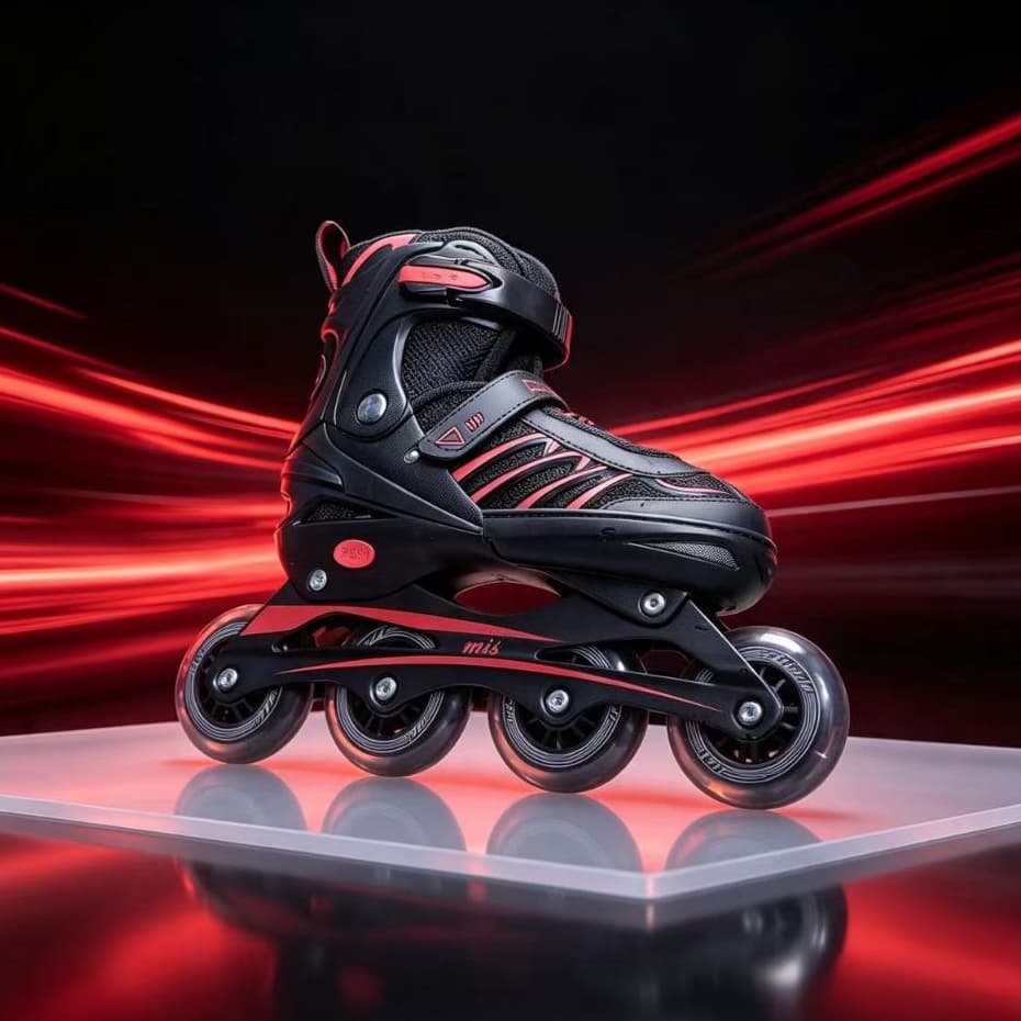 Patins inline semiprofissionais para adultos, tamanho ajustável de 40 a 43.