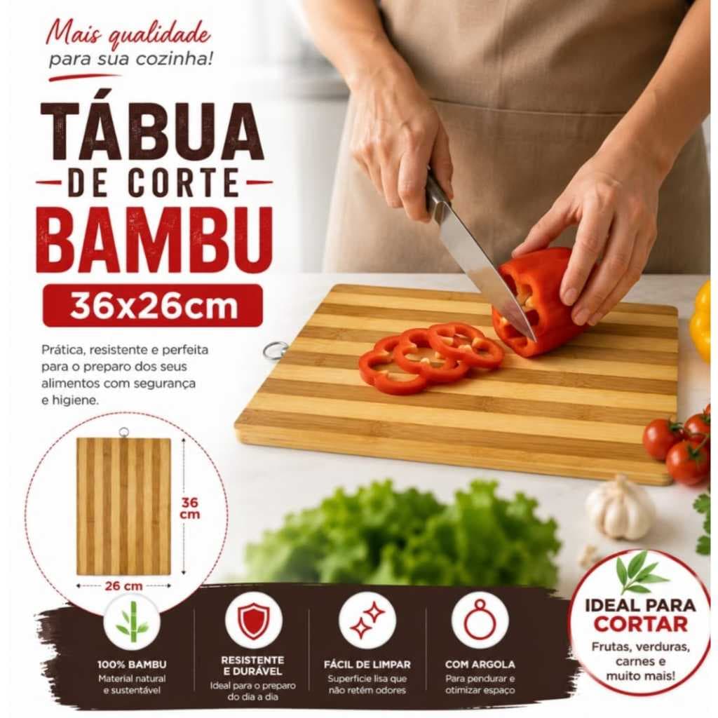 Tábua  De Bambu Ecológico Corte Nobre Prestige