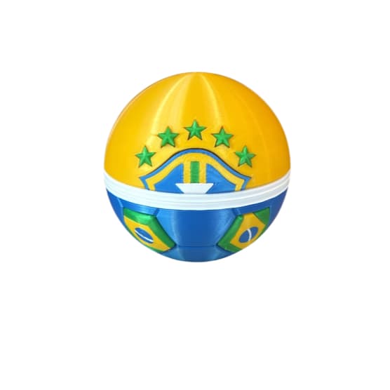 Porta Objetos Brasil 8cm Impressão 3D Caixa Decorativa com Tampa