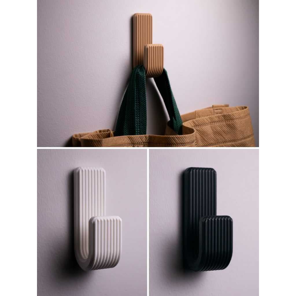 3 Ganchos Toalheiro de Parede Cabide Moderno Minimalista para Banheiro Reforcado