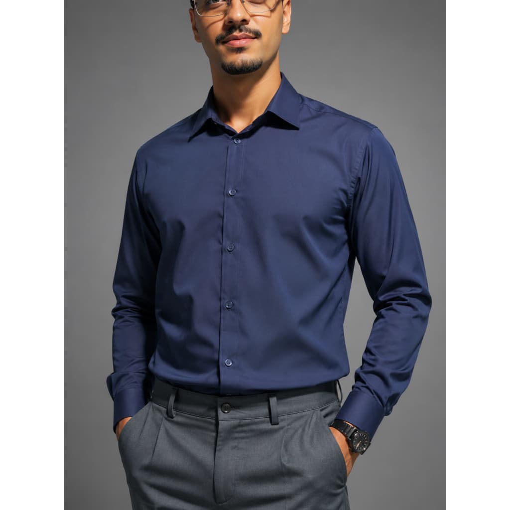 Camisa Gola Polo Social Slim Manga Longa De Botão Modelo Padrão Executivo Para Trabalho