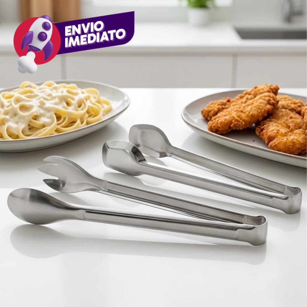 Kit Pegador Salada Pegador Universal Aço Inox Pegador Cozinha Utensílio Culinário Massa Servir Alimentos
