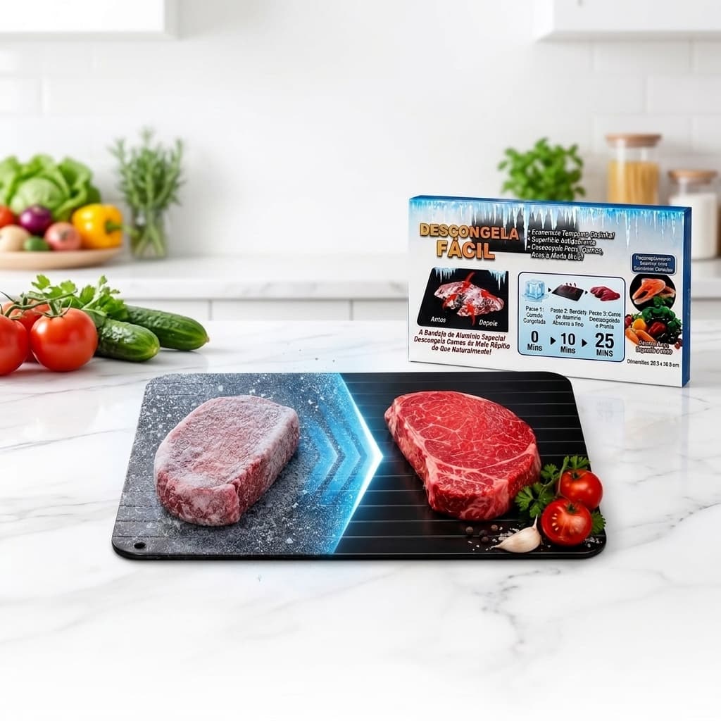Tábua Mágica para Descongelar Carne e Alimentos Rápido