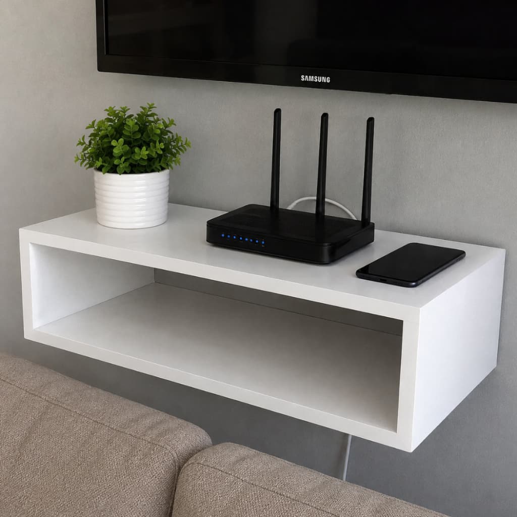 Suporte de Parede Para  Roteadores Conversores Porta Controle Tv