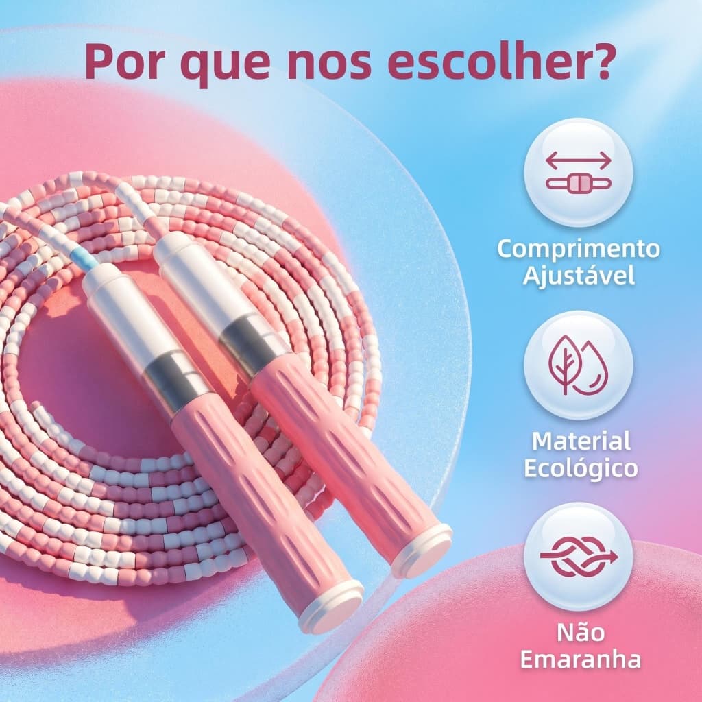 Corda de pular anti-emaranhado para educação física infantil