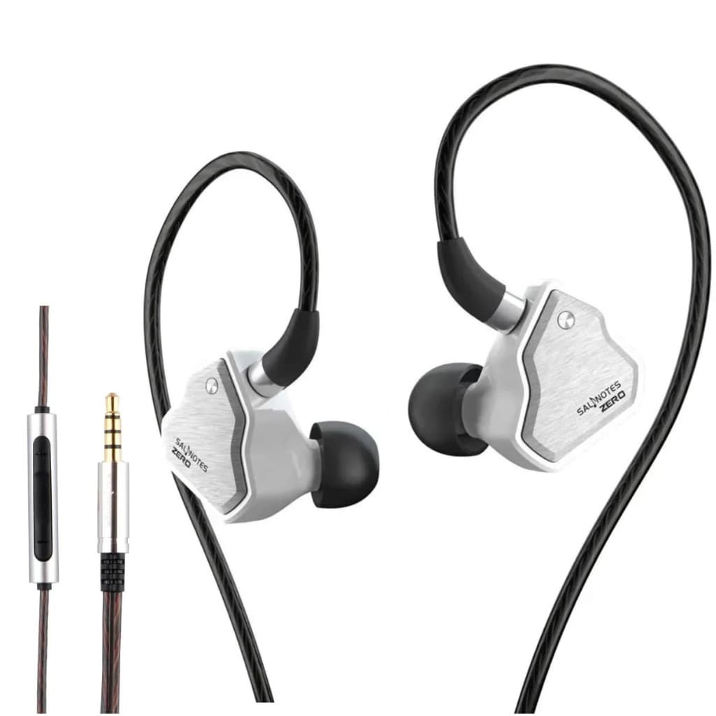 Fone de ouvido In-ear 7hz Zero Salnotes Com Microfone Branco (palco, gamer, DJ)