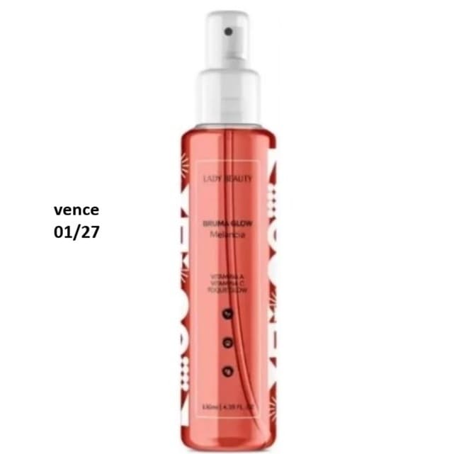 LADY BEAUTY BRUMA FACIAL FIXADORA GLOW MELANCIA  130ML vencimento 01/27