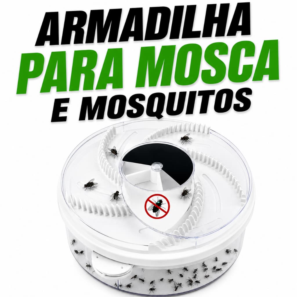 Armadilha Pega Moscas, Mosquitos e Pernilongos Automatica USB Bivolt Captura Insetos Silenciosa Com Isca Reutilizável