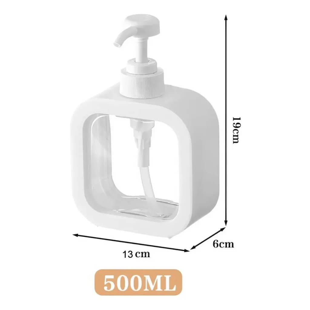 Liquid Soap Holder 500 ml Bathroom Washbasin Dispenser for Shampoo Homeart Detergent Pump Lavatory Kitchen Modern Minima