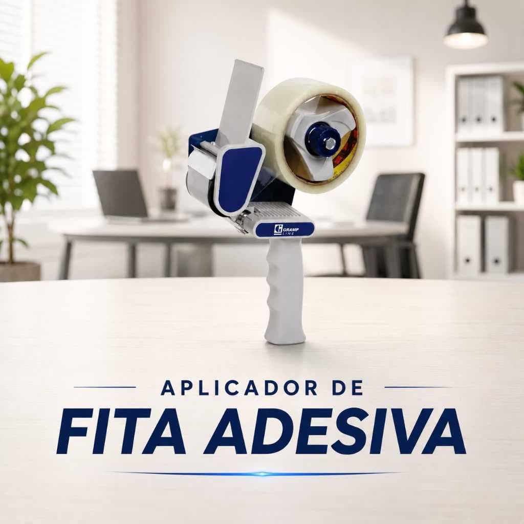 Aplicador de Fita Adesiva Larga C/Cabo Grampiline