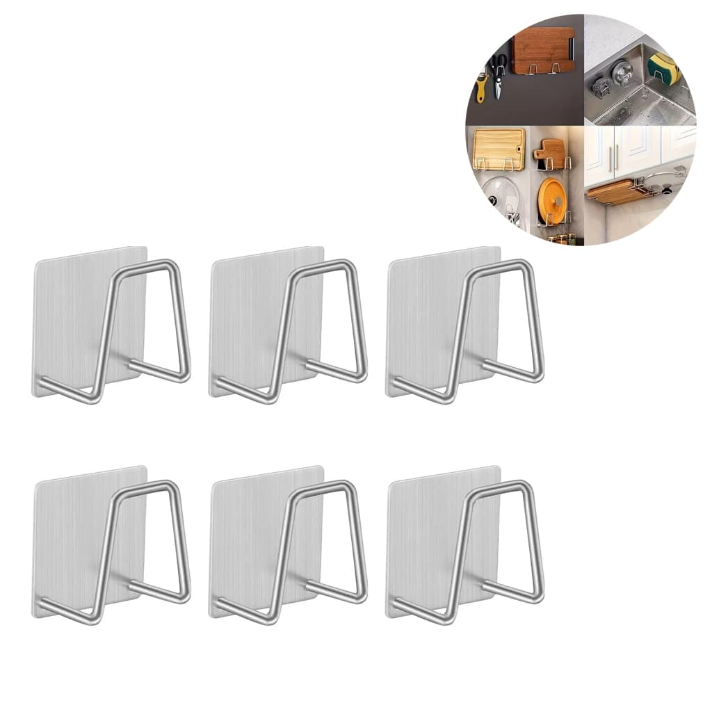 Kit 6 Suporte Porta Bucha Esponja Inox Pia Cozinha Organizar