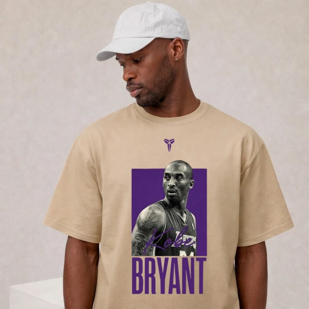 Camiseta Oversized Kobe Bryant KB Basquete Basketball Esportes Camisa Unissex 100% Algodão Premium