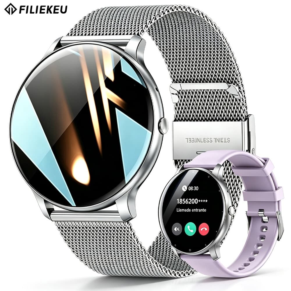 FILIEKEU relógio smartwatch feminino Chamada Bluetooth À prova d'água esportivo smartwatch relogio redondo