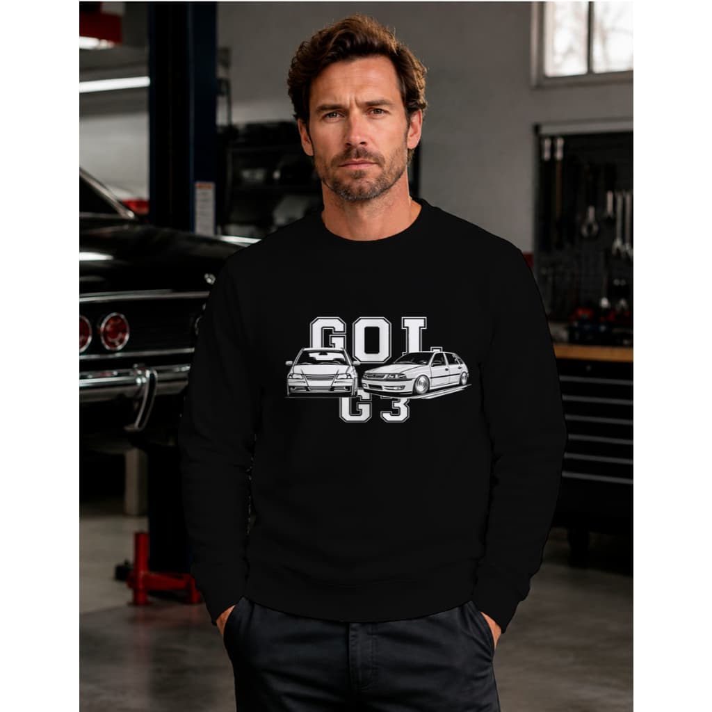 Moletom Confortável Gola redonda Estiloso Casual Gol G3 Casual Unissex Masculino Algodão Grosso Flanelado