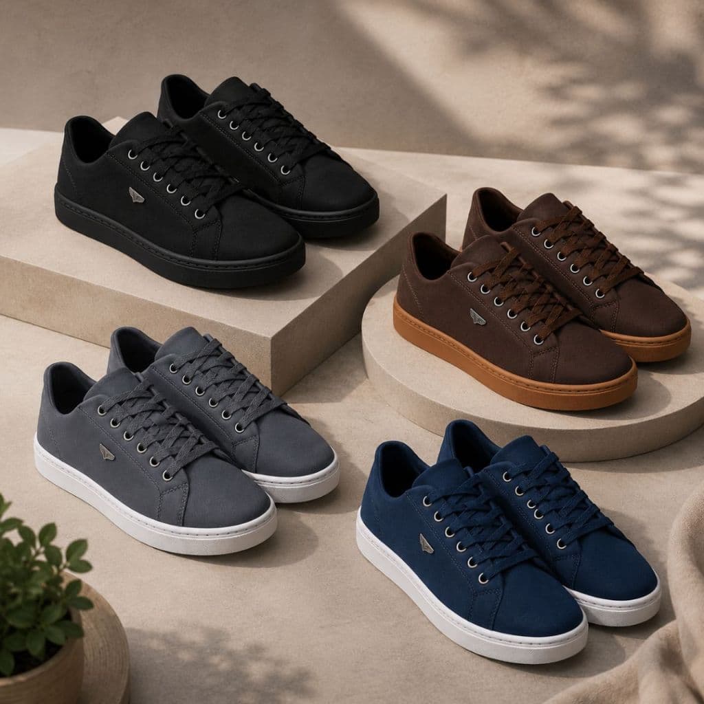 Sapatenis Casual e Social Cadarço Conforto Leveza e Estilo Tênis Elegante Dia a Dia Masculino