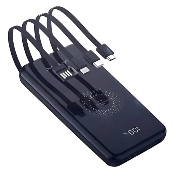Power Bank H'Maston YD-25 10000mAh Turbo 4 Cabos Indução Original