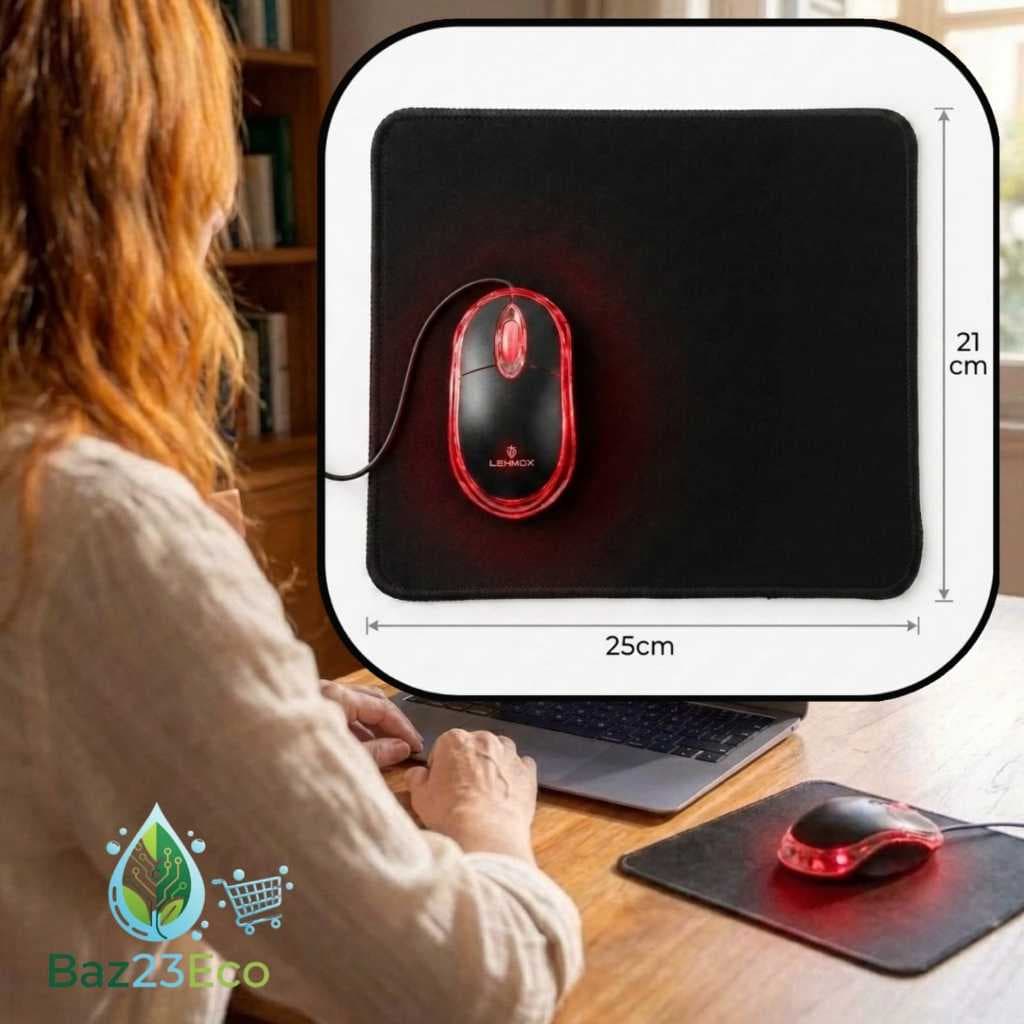 🖱️ Kit Mouse Com Fio LEHMOX LEY-28 1200 DP Iluminação lateral em LED + Mouse Pad Gamer Antiderrapante