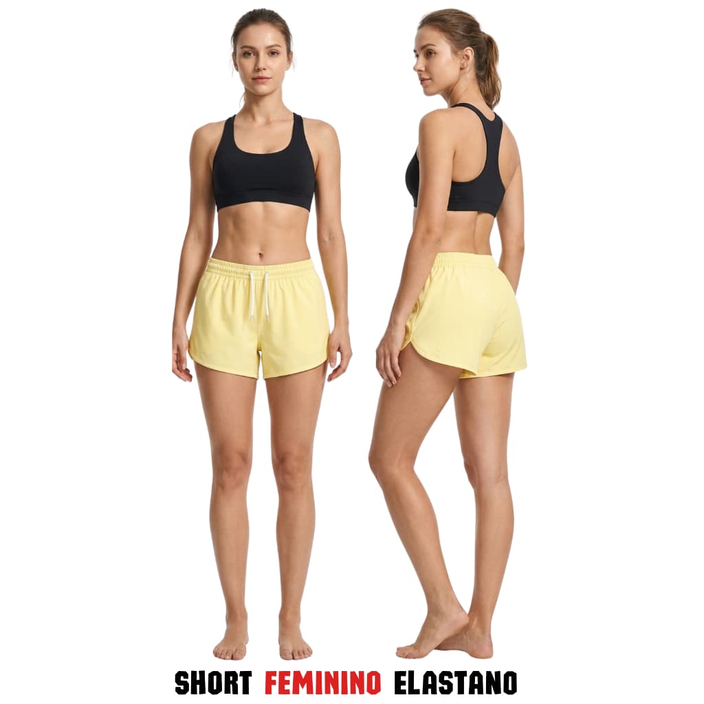 Short Feminino Tactel Elastano Confortável Academia Praia Verão