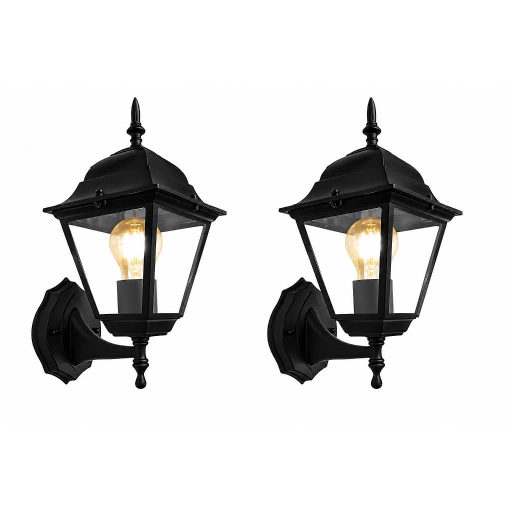Kit 2 Arandelas Parede Colonial Ponente 4 Faces Alumínio E27 Luminária Externa Interna Jardim Varanda Fachada