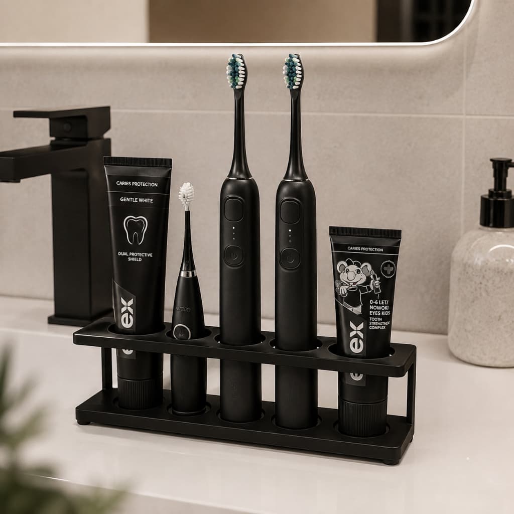 Organizador Escova e Pasta de Dente Porta Escovas Suporte Banheiro 2 Andares