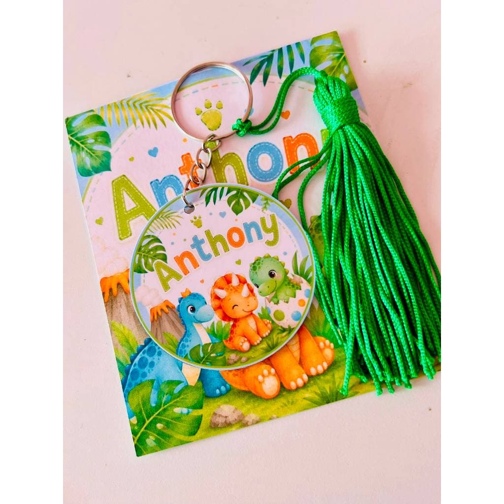 Chaveiro Personalizado Dino Baby/Embalagem Individual/ Fazemos todos os temas/Aniversário/Maternidade
