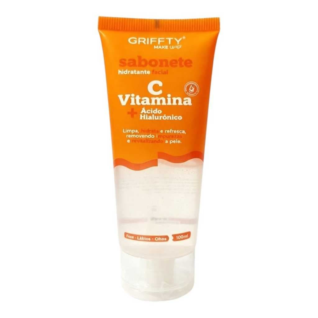 Sabonete Hidratante Facial Griffty Vitamina C 100ml Original -Rosto- Sabonete Hidratante Ácido Hialurônico