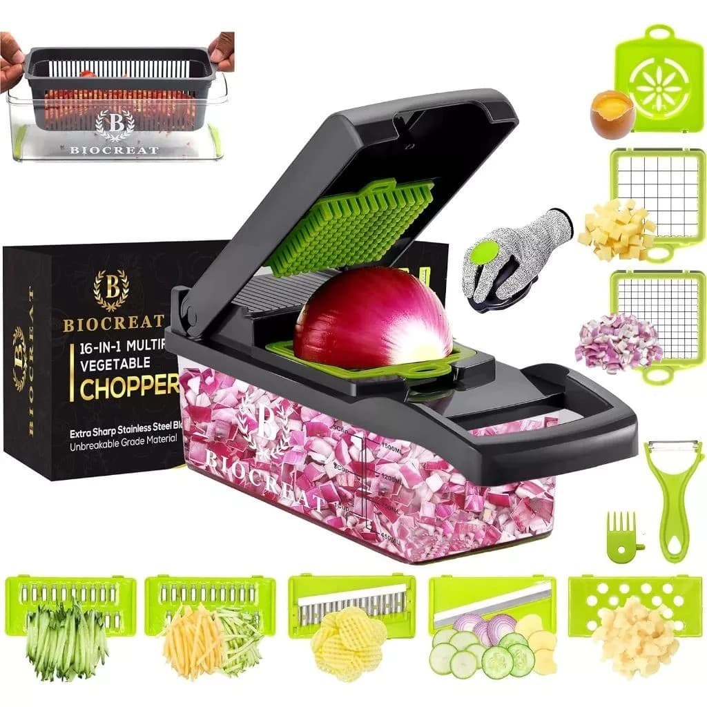 Fatiador Profissional Multifuncional De Aço Inoxidável 12 Em 1 Para Vegetais/Frutas/Legumes