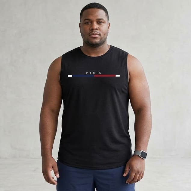Regata Machão Masculina Plus Size Paris 100% Algodão Confortável Treino Academia