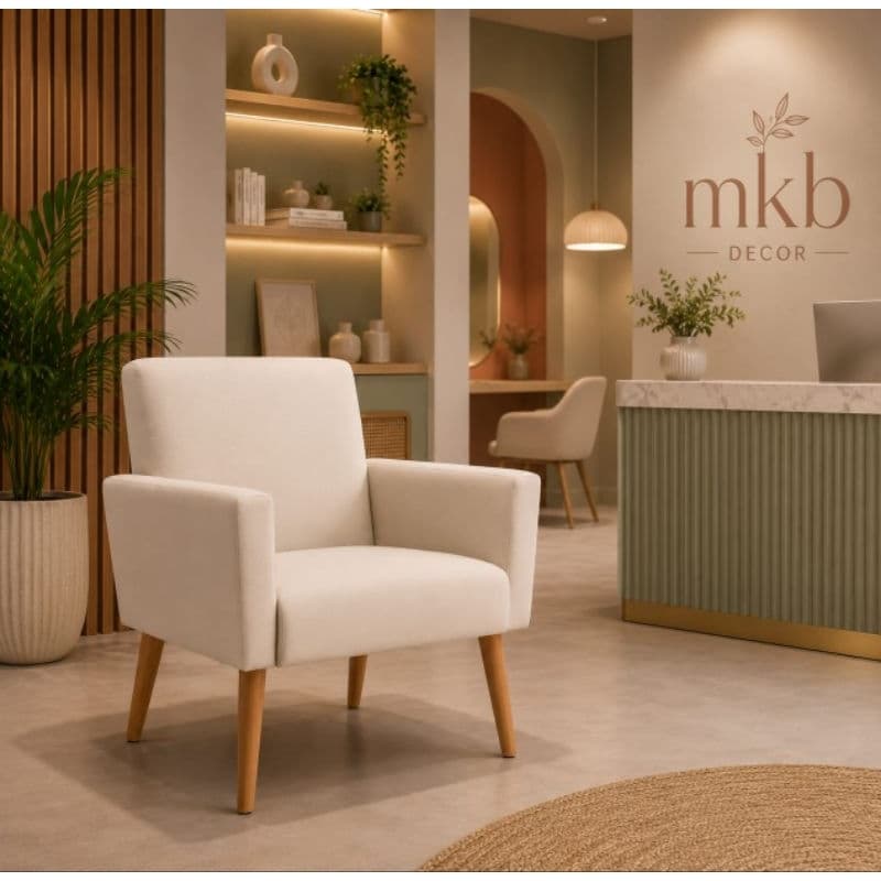 Poltrona Nany Ideal para Salão Manicures Sala de Estar Consultório Escritórios Decorativa