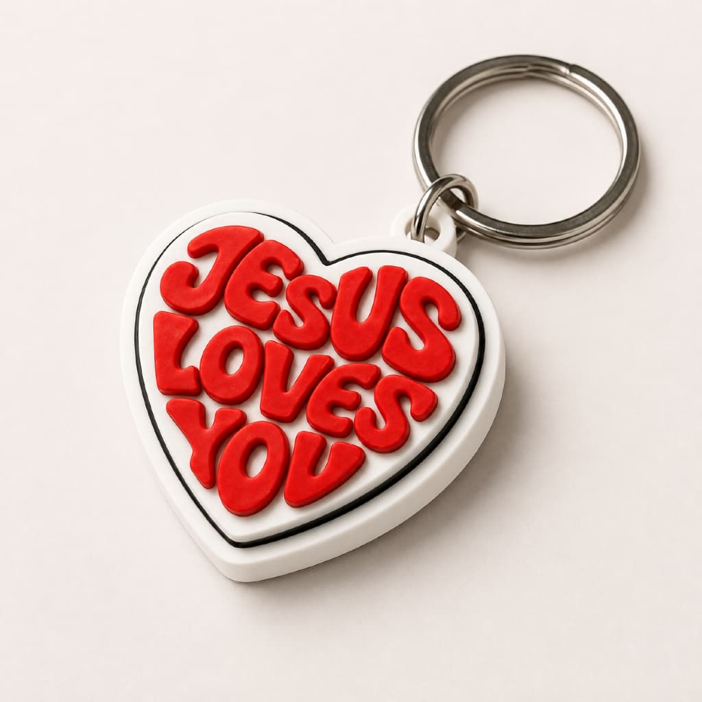 Jesus Loves You Fidget Clicker Chaveiro Cristão Antiestresse Presente Religioso