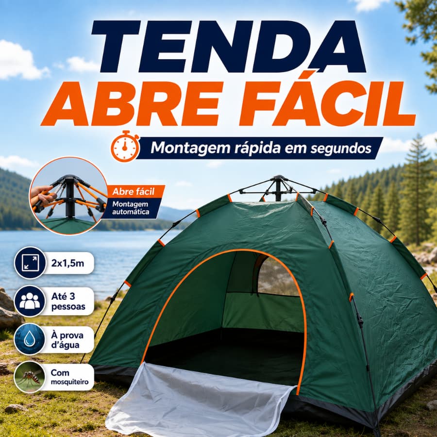 Barraca Camping 3 Pessoas Abre Fácil Barraca De Acampamento A Prova D'Água Barraca Camping Praia