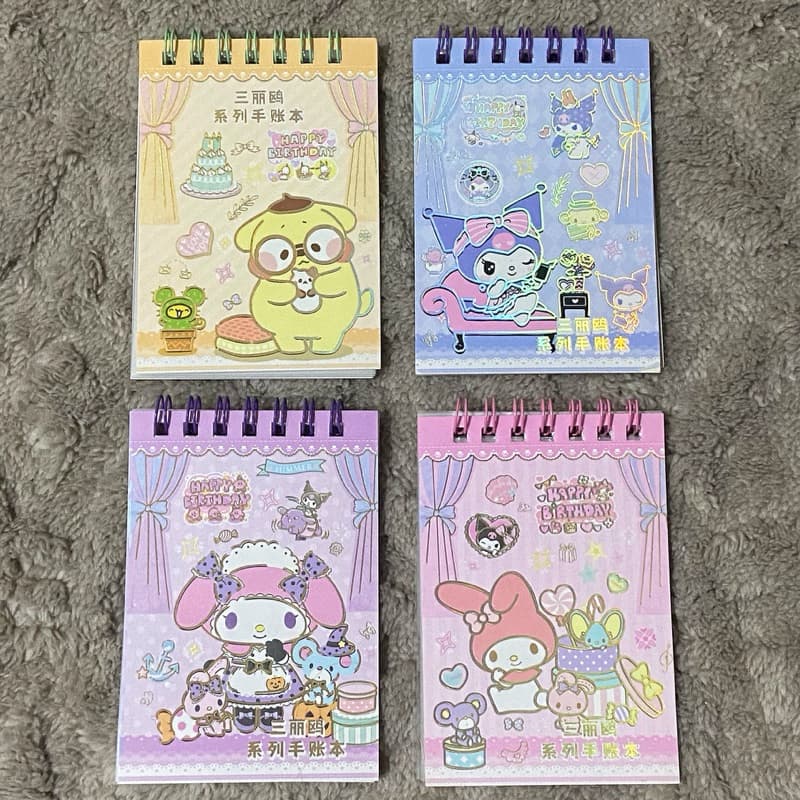 Mini Bloquinho Adesivos Sanrio My Melody Kuromi Pompompurin