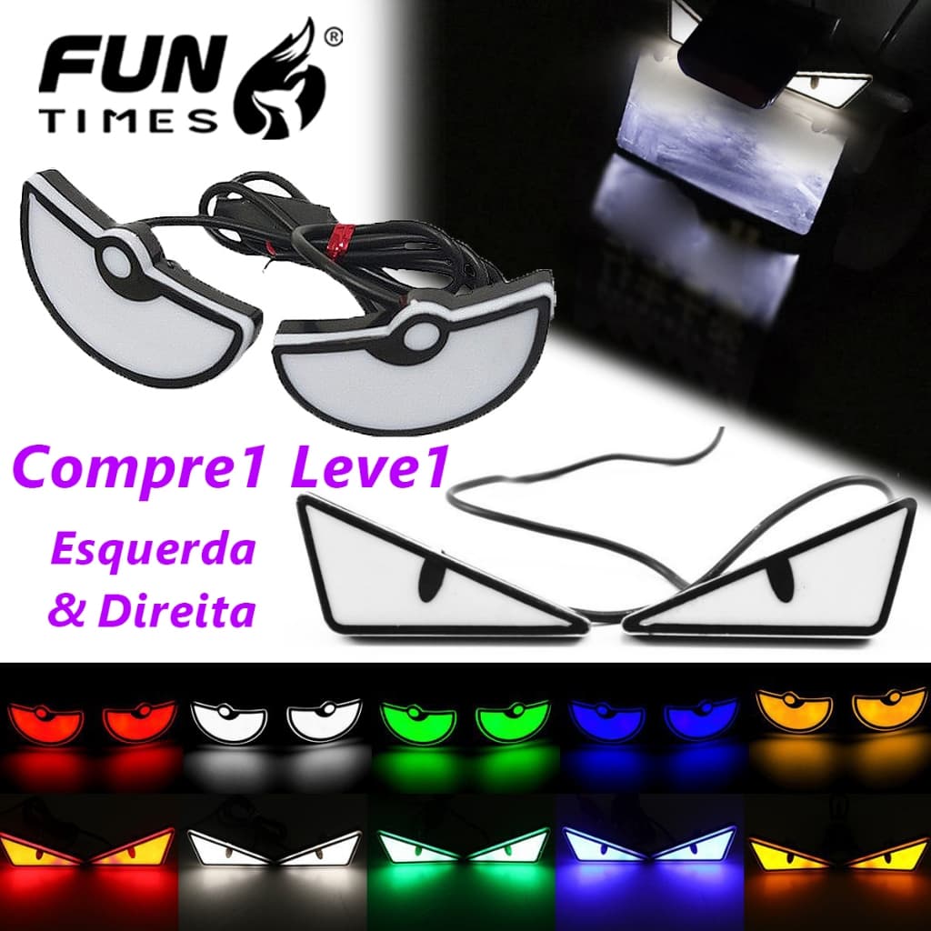 【Compre1 Leve1】2Pçs Motocicleta LED Diabo-Olhos Luzes Demônio Farol Mini Lente Do Projetor Lâmpada De Sinal Volta Decora