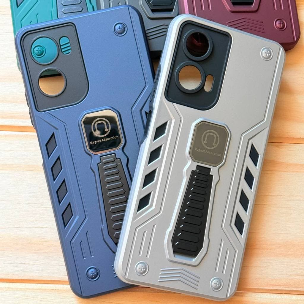 Capa Capinha Case armadura anti impacto com suporte magnético para Motorola Moto G35 | G05 | E15 | G06 | G16