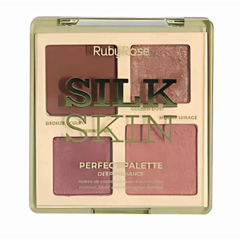 Paleta De Contorno Blush Iluminador Deep Radiance Silk Skin Ruby Rose