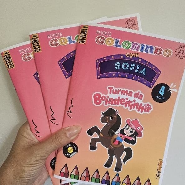 10 20 30 40 50 Kit Revistinha Livro de Colorir Infantil Lembrancinha Prenda livrinho boiadeirinha Ana castela