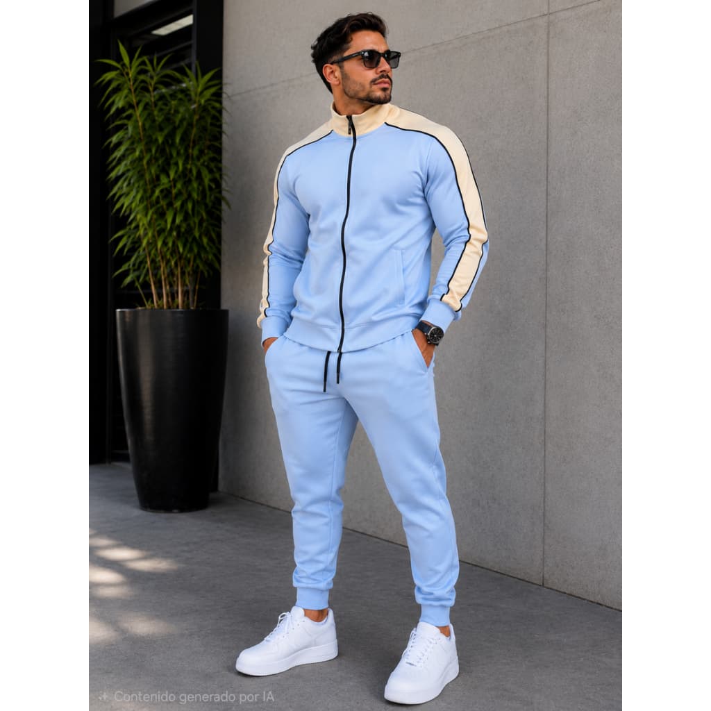 Conjunto Masculino Flanelado Chimpa Premium Moletom Blusa Zíper Calça Esportiva