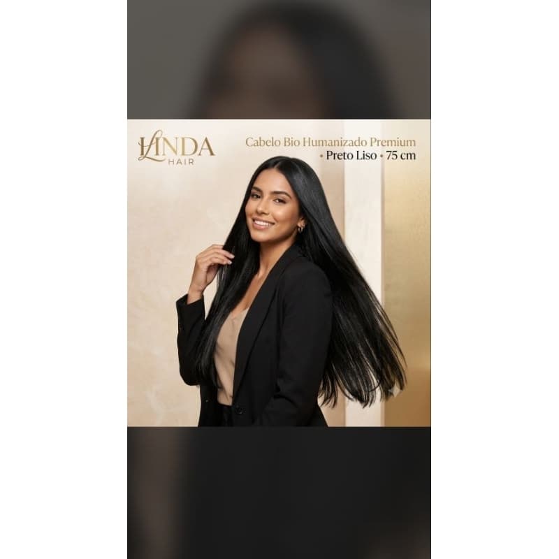 aplique cabelo bio humano russo com tic tac preto liso aprox 65 cm tic tac